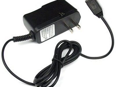 Black mains power adapter with cable