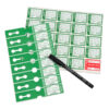 PAT Test labels - 240 Pass 10 Fail Labels, 24 Cable Tags & Pen