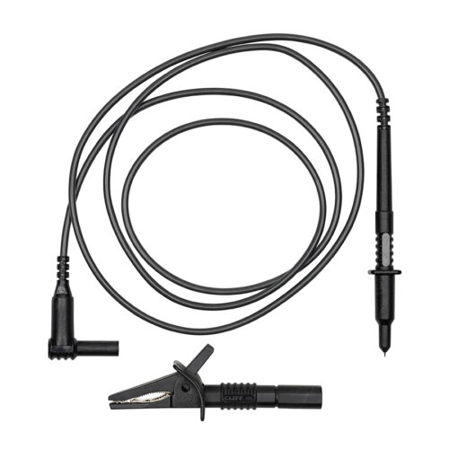 Coiled PAT test leads with probe and clip