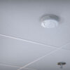 Vape detector mounted on a ceiling