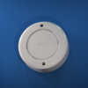 White vape detector on a blue background